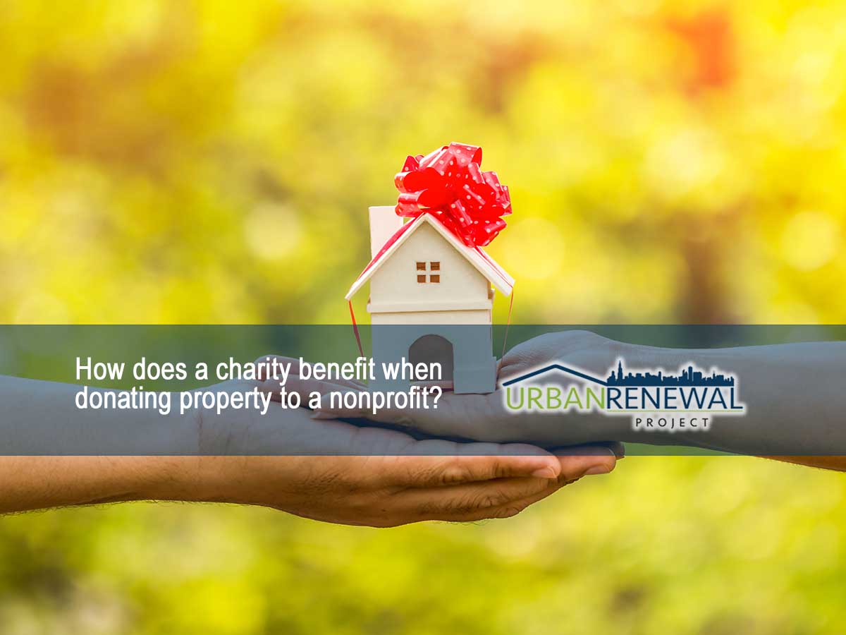 How does a charity benefit when donating property to a nonprofit?